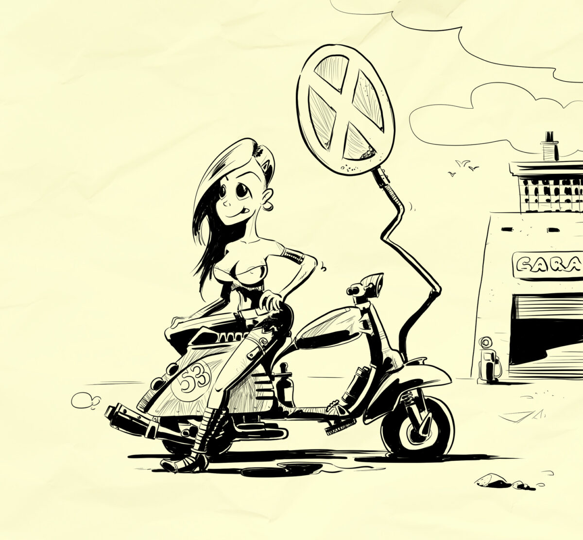 Girlspa Illu Gigergraphics - Grafik / Cartoons / Werbekampagnen / Webdesign / Karikaturen / Illustrationen / Logos / Corporate Design