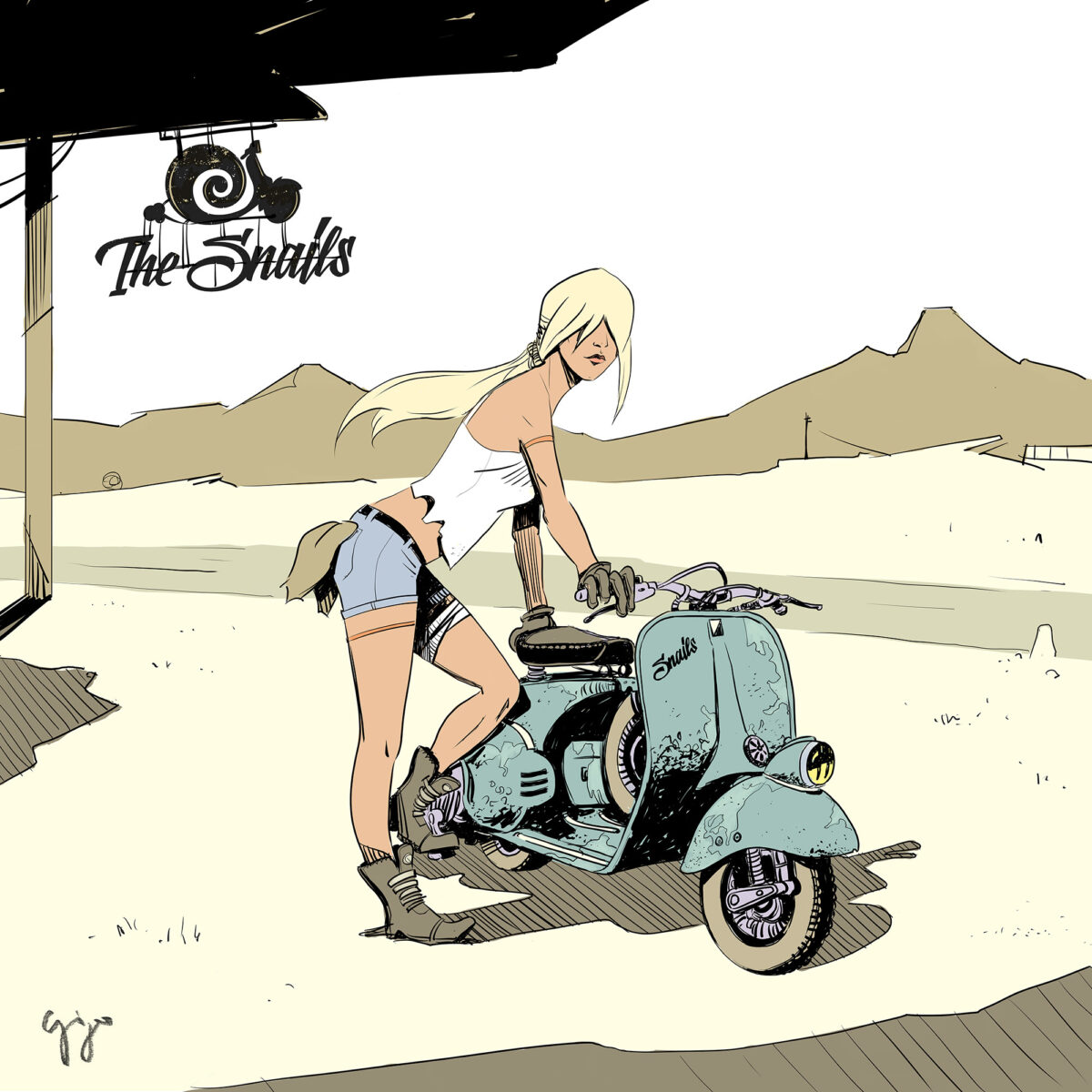 Gigergraphics Illustration Comic Vespagirl Gigergraphics - Grafik / Cartoons / Werbekampagnen / Webdesign / Karikaturen / Illustrationen / Logos / Corporate Design