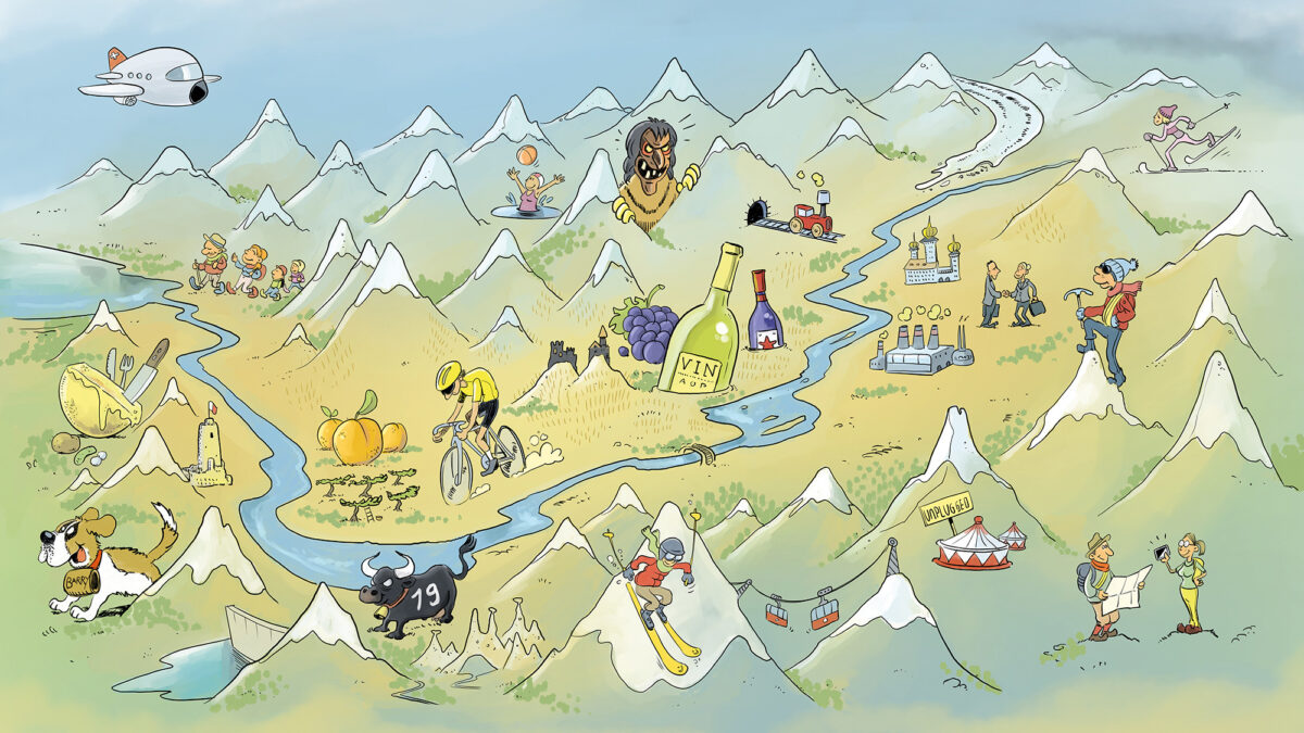 Gigergraphics Works Valaiswallis1 Gigergraphics - Grafik / Cartoons / Werbekampagnen / Webdesign / Karikaturen / Illustrationen / Logos / Corporate Design