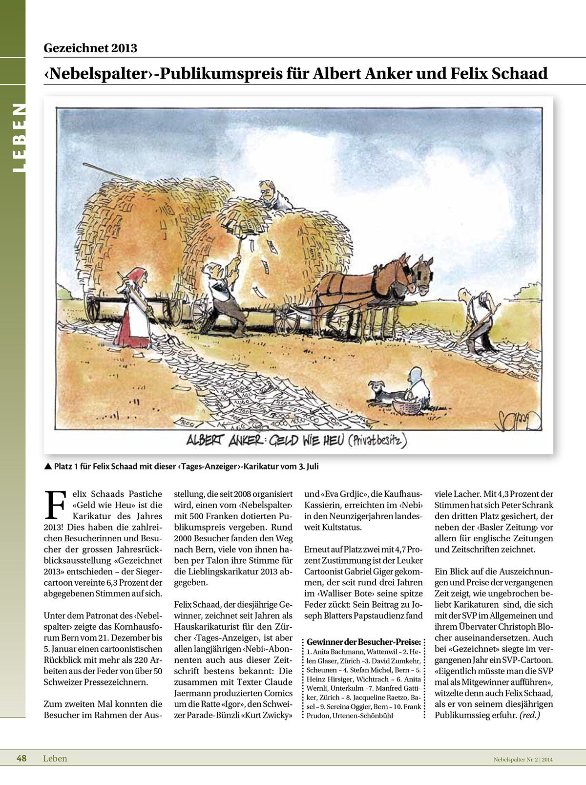 Gigergraphics Presse Nebelspalter2 1 Gigergraphics - Grafik / Cartoons / Werbekampagnen / Webdesign / Karikaturen / Illustrationen / Logos / Corporate Design