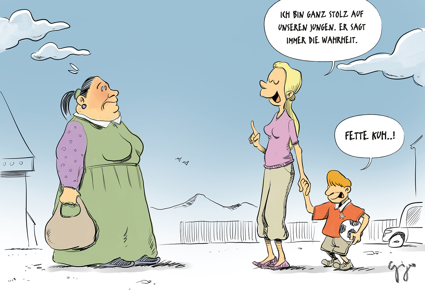 Gigergraphics Cartoon 416 Gigergraphics - Grafik / Cartoons / Werbekampagnen / Webdesign / Karikaturen / Illustrationen / Logos / Corporate Design