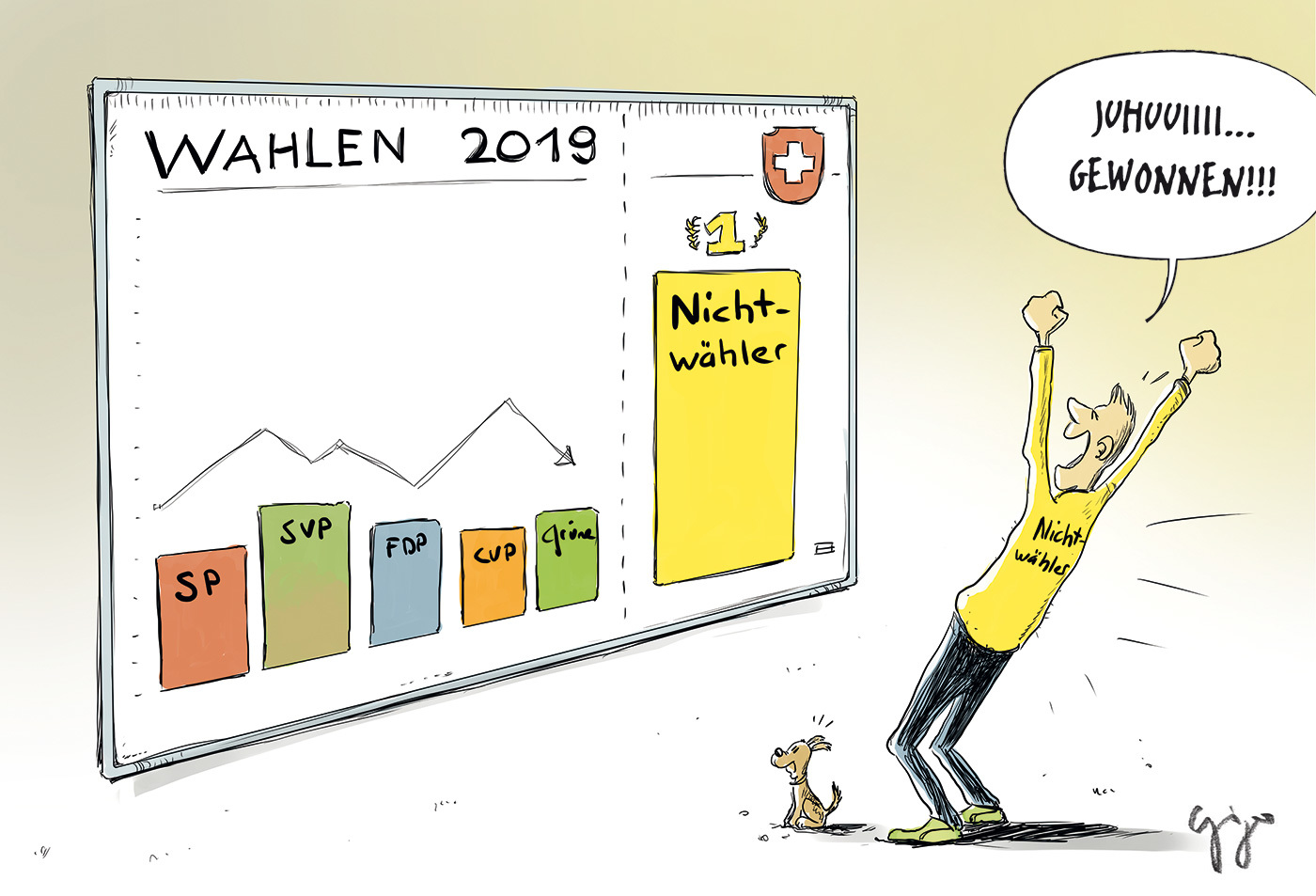 Gigergraphics Cartoon 424 Gigergraphics - Grafik / Cartoons / Werbekampagnen / Webdesign / Karikaturen / Illustrationen / Logos / Corporate Design