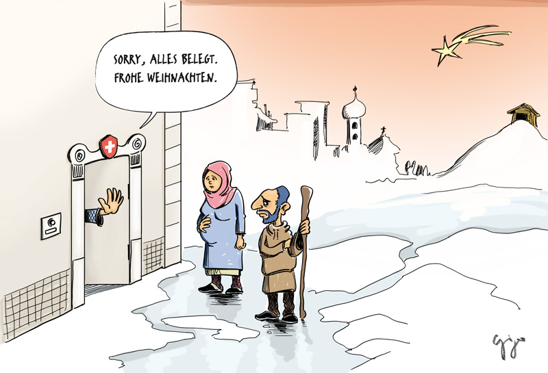 Gigergraphics Cartoon  Asyl Gigergraphics - Grafik / Cartoons / Werbekampagnen / Webdesign / Karikaturen / Illustrationen / Logos / Corporate Design